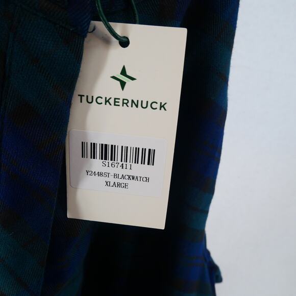 NEW Tuckernuck Women's XL Blackwatch Royal Blue Green Shirt Dress Holiday - Picture 4 of 11